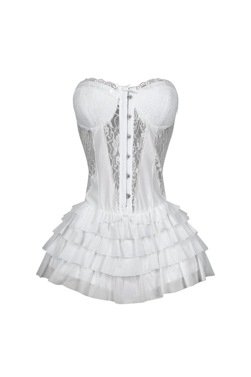 Noel Lace Tube Ruffle Mini Dress